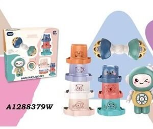 Juego Infantil Apilable Con Robot Musical Y Sonajero
