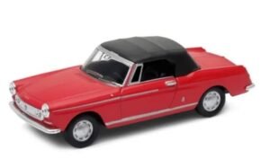 Welly 1 34 Peugeot 404 Cabriolet (soft Top) Rojo 43604h-cw