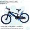 Bicicleta Infantil Cross Bike Rodado 20 Azul