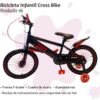 Bicicleta Infantil Cross Bike Rodado 16 Roja