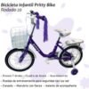 Bicicleta Infantil Pritty Bike Rodado 20 Violeta