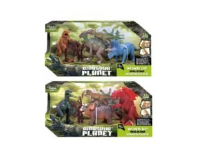 Rs002-1/2 ** Set De Dinosaurios T-rex+triceratops+parasaurolophus