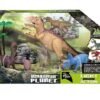 Rs004-1 ** Set De Dinosaurios Con T-rex Chico + Luz Y Sonido