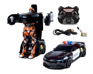 Auto Rc Transformer Policia C/luz Y Sonido