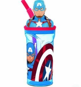 Vaso Con Figurine Capitan America 360 Ml