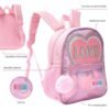 Mochila Hello Petit Holograma Estampa Love 22x30x10cm 12"