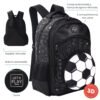 Mochila Termoformada Let S Play Sports Futbol 4 Cierres 32x45x15cm 18"