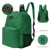 Mochila Verde Lisa Klub Mode Con Dos Cierres 42x15x30cm - 17"
