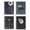 Cuaderno Espiralado Tapa Blanda Estampado 80 Hojas 18x13cm Gamer - Futbol