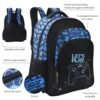 Mochila Let S Play Gamer Estampada Tres Cierres Con Llavero 32x55x15cm 18"