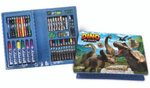 Dino Cartuchera De Dibujo Con 42 Piezas