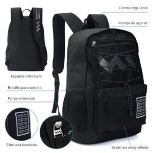 Mochila 17,5 Wanderteam Negro