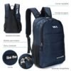 Mochila 17 Wanderteam Con Bolsillo Azul