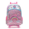 Mochila Carro Think Happy Prints Rainbow Vibes Con Llavero 18"