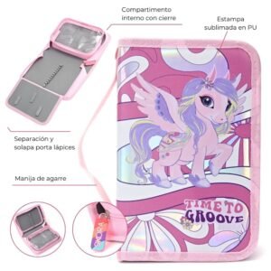 Cartuchera Canopla Desplegable Think Happy Prints Unicornio Groovie (1)