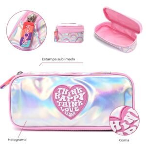 Cartuchera Canopla Triangular Think Happy Shine Lentejuelas Just Fun 4 (1)