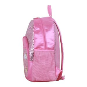 Mochila Think Happy Shine Just Fun Saten Y Lentejuelas 17" Rosa (2)