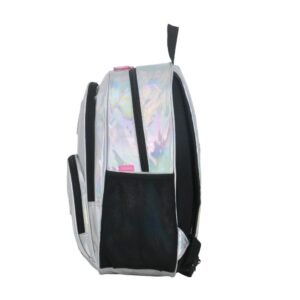 Mochila Think Happy Shine Holograma Just Fun Con Gomas Y Llavero Pompom 17" Hol (2)