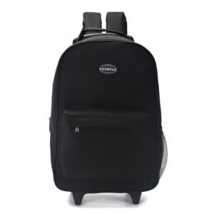 Mochila Goodpak Con Carro Rueda Doble Negra 17"