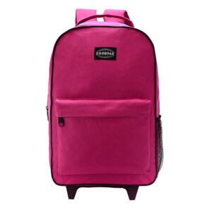 Mochila Goodpak Con Carro Rueda Doble Fuxia 17"