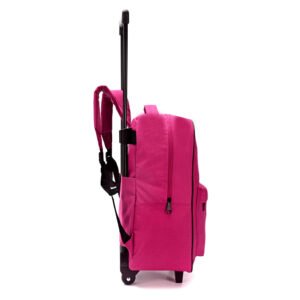 Mochila Goodpak Con Carro Rueda Doble Fuxia 17" (2)