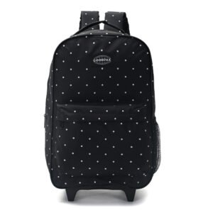 Mochila Goodpak Con Carro Rueda Doble Lunares 17"