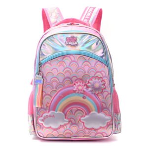 Mochila Think Happy Prints Rainbow Vibes Con Llavero Vte 3 18"