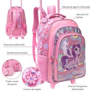 Mochila Carro Think Happy Prints Unicornio Groovie 18" (1)