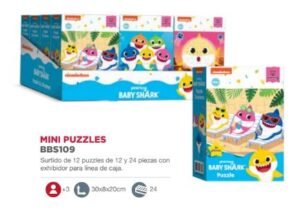 Mini Puzzle De 6 Y 12 Piezas Baby Shark