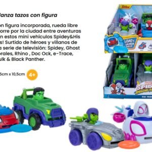 Spidey Vehículos Con Lanza Tazos